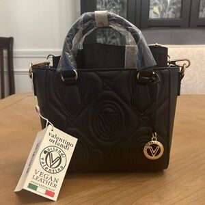Valentino Orlandi Black Quilted Mini Bag